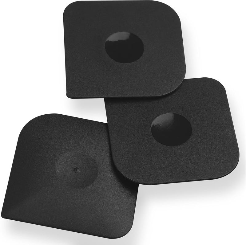 Herda Plastic Pan Dish Pot Food Kitchen Scraper Tool Set, 3 pcs Nylon Plastic Cast Iron Skillet Cleaner Scrubber Scrapper, Kitchen Scraper Non-Scratch (Black) - Image 1
